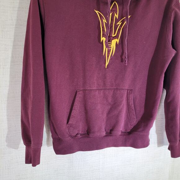 VTG Arizona State Sun Devils Sweatshirt Adult Medium Maroon Hoodie ASU Mens GUC - Picture 2 of 9